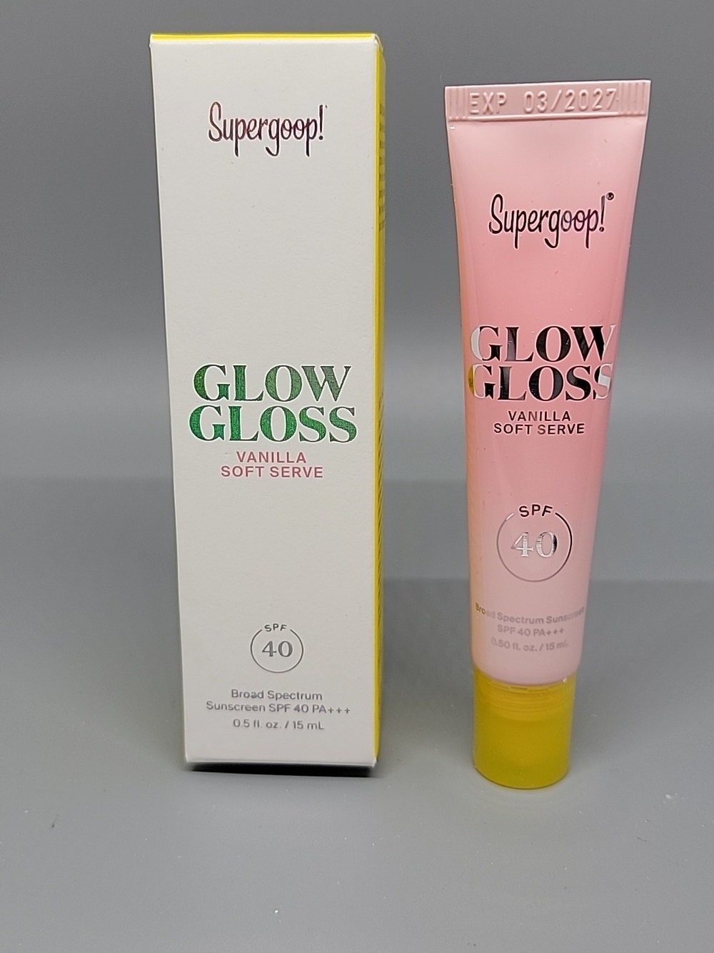 Supergoop! Glow Gloss Vanilla Soft Serve SPF 40 Sheer Tinted Lip Balm